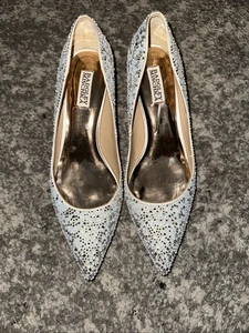 BADGLEY MISCHKA JEWEL FRENCHIE KITTEN HEEL CHAMPAGNER KRISTALL PUMPS Größe 10 - Bild 1 von 12