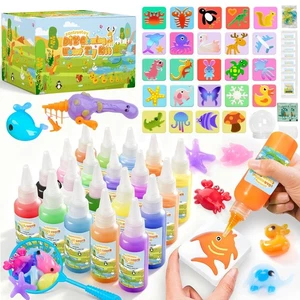 Santreetoy Magic Gel Wasserelfe Spielzeug Set mit Kinder Angelrute, 20 Squishies M... - Bild 1 von 7