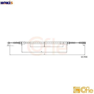 CABLE PULL PARKING BRAKE 10.7558 FOR AUDI A8/S8 AKE/AFB/AKN 2.5L AQD/ALG 2.8L A8 - Image 1 of 4