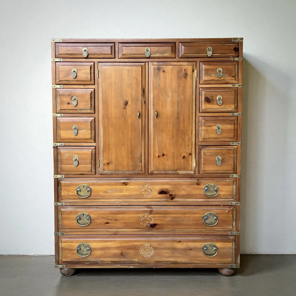 Cajonera vintage de campaña de pino Henredon - Envío GRATIS Foto 1 de 4