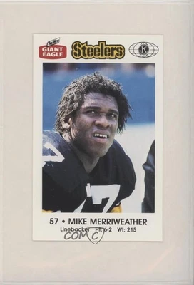 1985 Giant Eagle Pittsburgh Steelers Police Mike Merriweather #57 Rookie RC - Image 1 of 2
