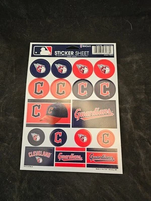 CLEVELAND GUARDIANS MLB BASEBALL 5x7 decal sheet  NEW - Image 1 of 2