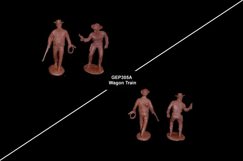 Bonecos MARX Wagon Trail TV Western Character MARROM 54mm brinquedos soldados brinquedos conjuntos - Imagem 1 de 1