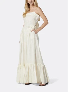 JOIE ELISSABET MAXI DRESS BUTTERCREAM Size S New $328 - Picture 1 of 4