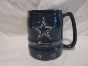 Boelter Brands 2013 Dallas Cowboys NFL Embossed Blue Ceramic Barrel Coffee Mug - Picture 1 of 4