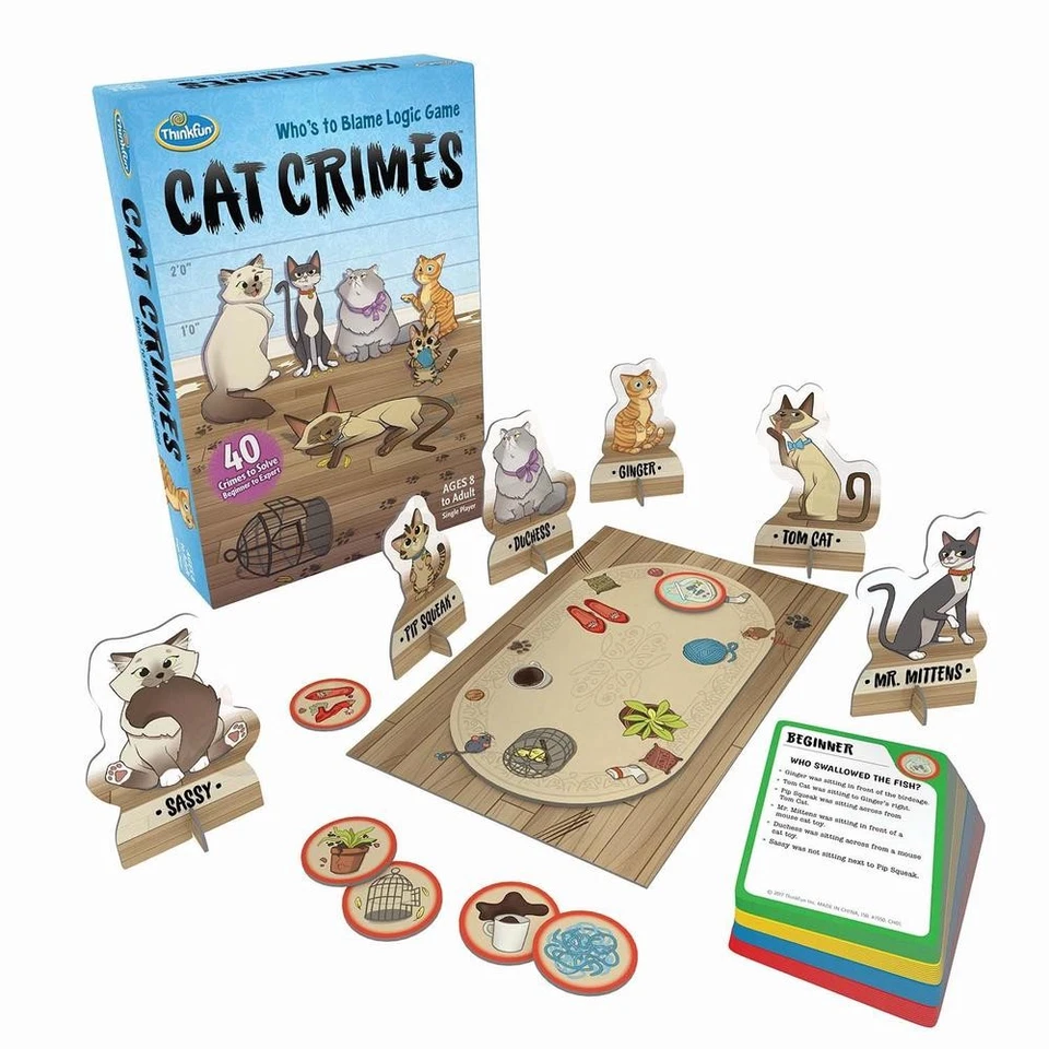 Cat Crimes Game - ThinkFun - Image 1 of 1