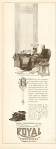 Máquina de escribir Royal 1923 New York City NY Business lo tiene Moments of Inspiration anuncio - Imagen 1 de 1