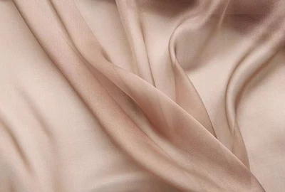55'' Wide Plain Mulberry Pure Silk Chiffon Fabric By the Yard Flowy Wedding Silk - Image 1 of 4