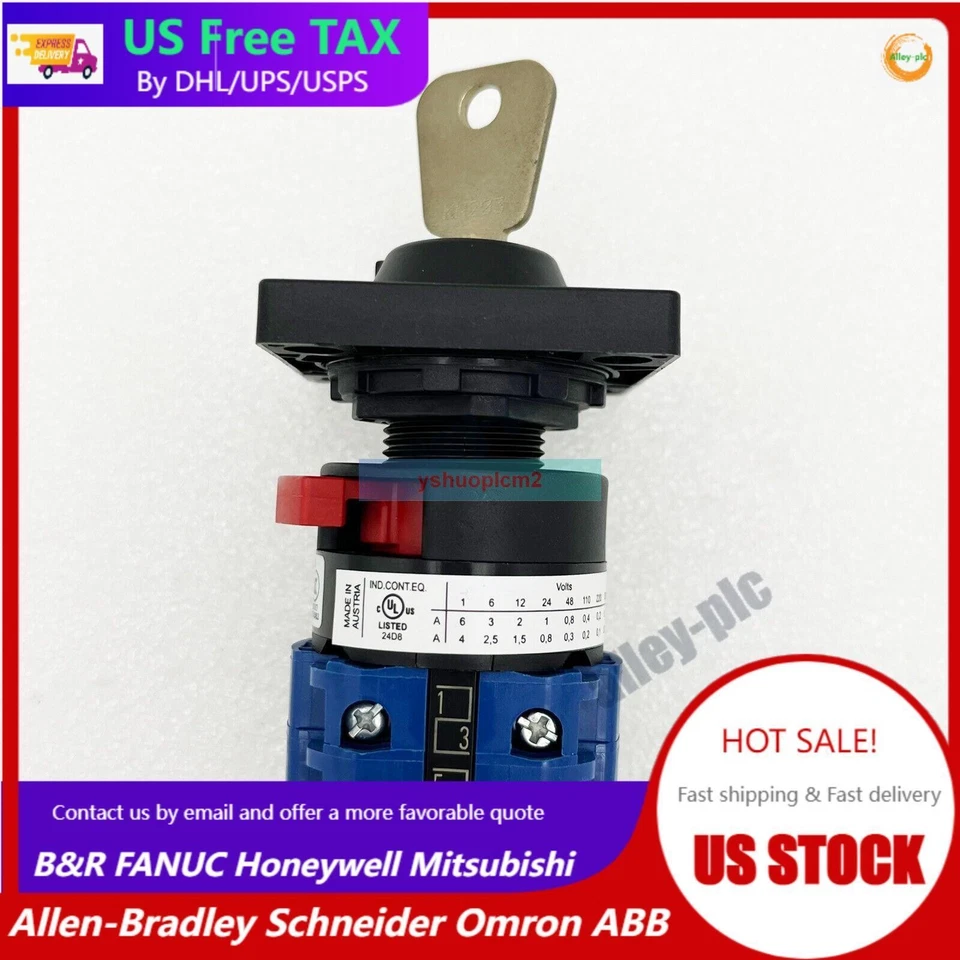 ABB robot cabinet 3HAC052287-001/03 2-speed 2-section mode switch selector