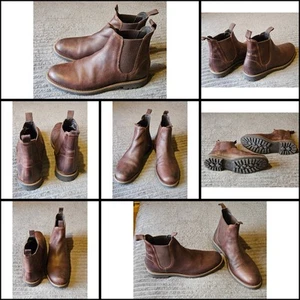 Schuh Dylan Brown Leather Chelsea Boots - Size UK11 - New without Box - Picture 1 of 8