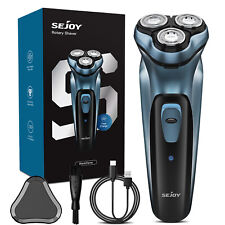 SEJOY Men's Electric Shaver 3D Rotary Razor Pop-up Sideburn Trimmer Rechargeable