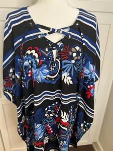Tommy Bahama Bright Floral Poncho Cover Up Women's Size Small to Medium - Picture 1 of 7