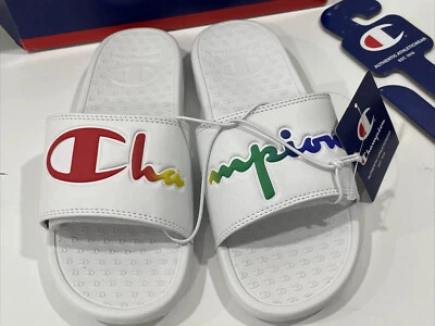Champion Womens Super Split Script White/Rainbow Size 8  - Image 1 of 4