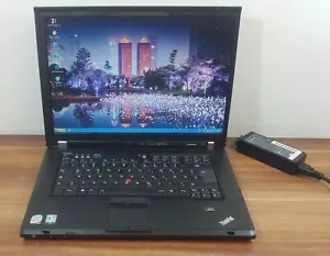 15,4" Lenovo Thinkpad T61 Intel T8100 2,1GHz 4GB/500GB DVD Wlan Fingerpr. WinXP - Bild 1 von 8