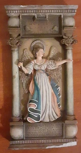 Vintage religious wall hanging Angel of Wisdom Reco 2000 Guardian Muriel June - Picture 1 of 9