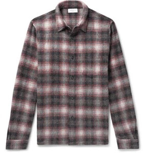 John Elliott Checked Wool Blend Flannel - Picture 1 of 5