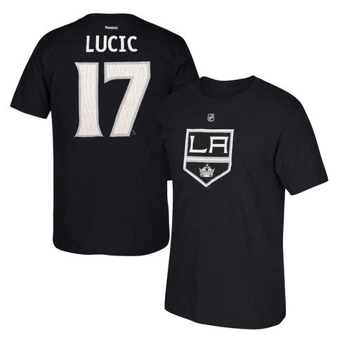 Milan Lucic Reebok Los Angeles Kings Player Premier Black Jersey T-Shirt Men's Cover