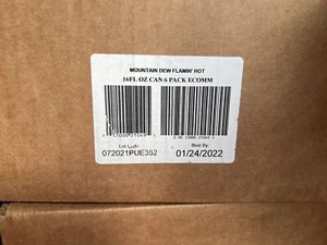 Mountain MTN DEW Flamin' Flaming Hot Limited Edition 6-Pack NIB Sealed Box - Picture 1 of 5