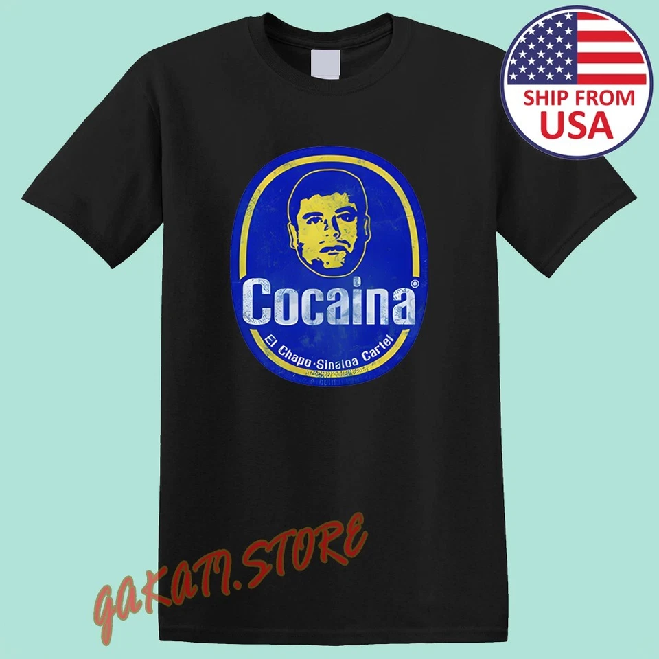 El Chapo Sinaloa Cocaina Cartel Narcos Hombre Negro Talla S-5XL Foto 1 de 1