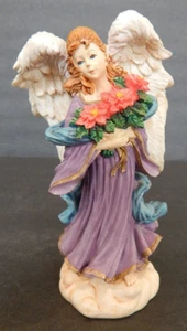 VINTAGE Engel des Gartens Statue Dezember Weihnachtsstern Figur - 5" hoch - Bild 1 von 9