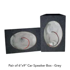 6x9 Box Boxen Gehäuse Paar für 6""x9"" Auto Lautsprecher Pods grau