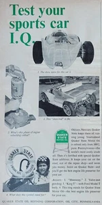 Quaker State Motoröl 100 % reines Öl City Pennsylvania 1965 Vintage Druck Anzeige - Bild 1 von 4