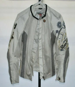 Joe Rocket White Padded Motorcycle Jacket Women's Sz M - Bild 1 von 4