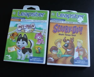 2 x Leap Frog Leapster Learning Video Game Cartridge NEW - Scooby Doo / Pet Pals - Picture 1 of 9