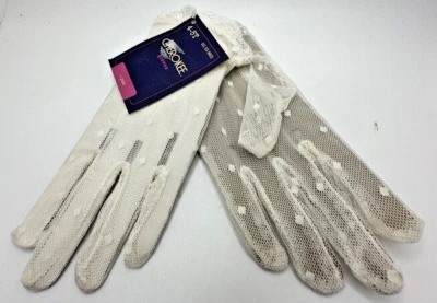 NUEVO CON ETIQUETAS Guantes Cherokee Marfil Encaje Niñas 4-5T Formal Bautizo Pascua Boda Foto 1 de 2