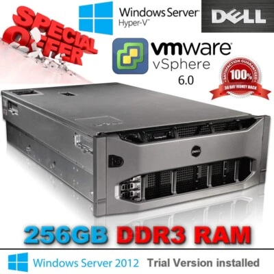 Dell PowerEdge R910 4x E7-4850 Turbo 2.40Ghz Xeon 10 CORES 256GB DDR3 16x 600GB - Image 1 of 4