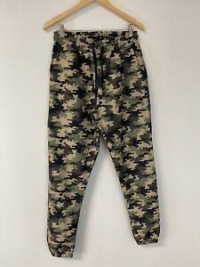 Boohoo Sweatpants Mens Large Camouflage Green Joggers Stretch N198-N199