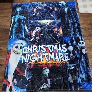 Disney Nightmare Before Chistmas Fleece Überwurf Decke 40×50 - Bild 1 von 2