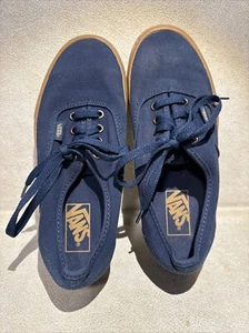 Vans Off The Wall Lace Up Navy w/ Brown Gum Sole 6.0 Men/Women 7.5 - Picture 1 of 6
