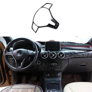 Fit For Benz B-Class 2012-2019 Black Wood Grain Steering Wheel Button Frame Trim - Imagen 1 de 6