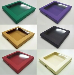 9x9 Aperture Gift Box / Greeting Card Box / Wedding Invites/6 Colours/Choose Qty - Picture 1 of 7