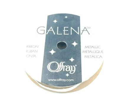 Galena Ribbon Metallic Offray Sparkles 1/4 In x 5 Yards For Projects USA Seller - Image 1 of 4