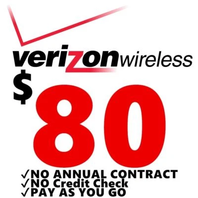Verizon Wireless- $80 Refill,  Top-Up Airtime Card for Verizon Prepaid Service - Image 1 of 3