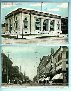 K11 Decatur, Ill. Post Office, Water St. North Grand Opera House Photoette Un. - Picture 1 of 2