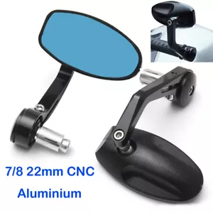 Motorcycle Handle Bar End Rearview Side Mirrors For Triumph Street Triple 2 Pcs - Picture 1 of 12