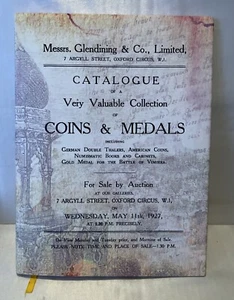 Messrs, Glendining May 1927 Coins & Medals auction catalog, Hardcover Facsimile - Picture 1 of 3