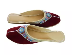 Women Clogs Leather Handmade Indian Slippers Jutties Flat Flip-Flops US 9 - Picture 1 of 6