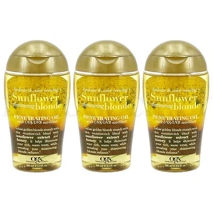 OGX Hydrate Color Reviving Sunflower Shimmering Blonde Penetrating Oil -Lot of 3 - Picture 1 of 3