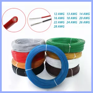 28AWG - 12AWG UL1332 Flexible FEP Electrical Lead Wire Stranded High Temp Cable - Picture 1 of 8