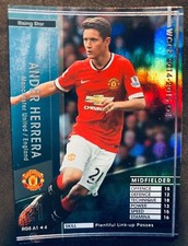 2014-15 Panini WCCF Rising Star Ander Herrera Manchester United refractor card 