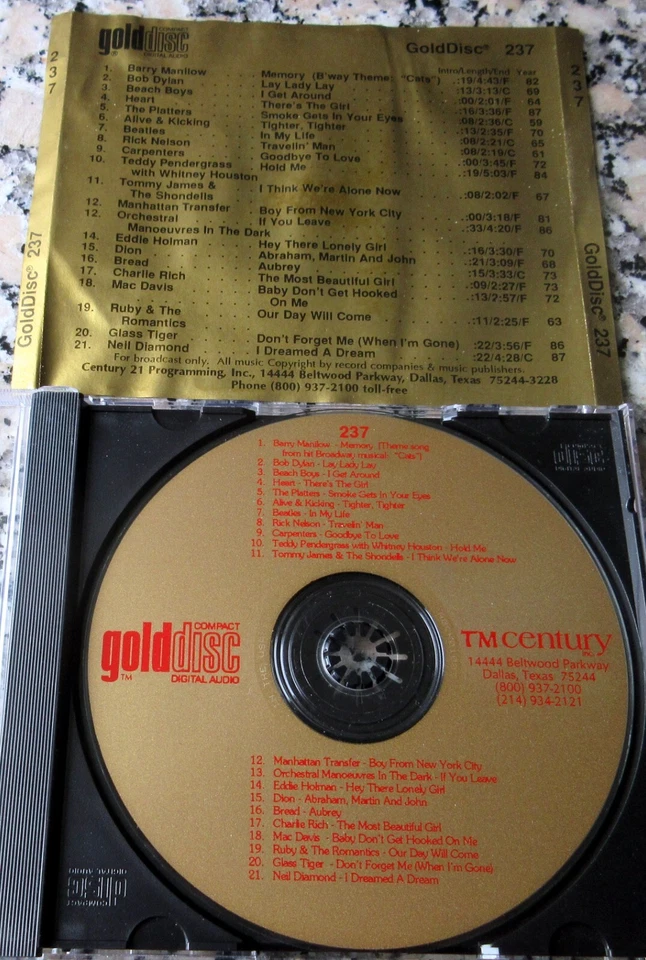 GOLDDISC Rare Promo 237 CD Beatles Beach Boys Ricky Nelson Dion Bob Dylan + more - Image 1 of 1