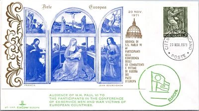 Vatican FDC 1971 - HH Paul VI - Conf of Ex Service Men - Kim Covers - F30920 - Image 1 of 2