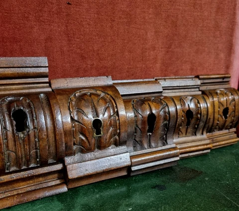 5 Acanthe leaf Escutcheons Key Hole carving Antique french architectural salvage Cover