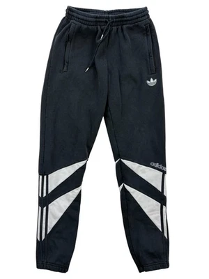 Adidas Originals Joggers Women’s Small Black White Sweatpants Retro Trefoil Logo - Image 1 of 4