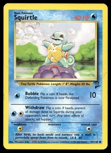 Squirtle 093/130 Pokemon Base Set 2 No Holo (MP) - Imagen 1 de 2