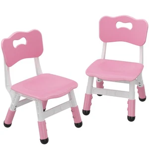 Kids Chairs 3 Level Height Adjustable Plastic Preschool Chairs Classroom Home - Picture 1 of 24